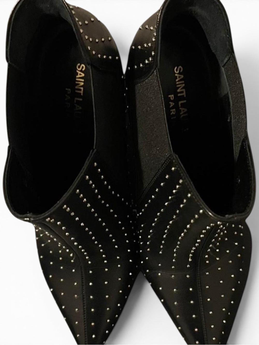 Saint Laurent Black Leather Ankle Boots Size 36 - Picture 5 of 7